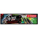 Acrylmarker STABILO  Free Acrylic Mixed Tip set à 3 breedtes zwart — afbeelding 3