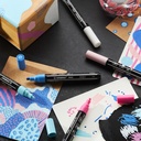 Acrylmarker STABILO  Free Acrylic Mixed Tip set à 3 breedtes zwart — afbeelding 5