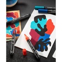 Acrylmarker STABILO  Free Acrylic Mixed Tip set à 3 breedtes zwart — afbeelding 7