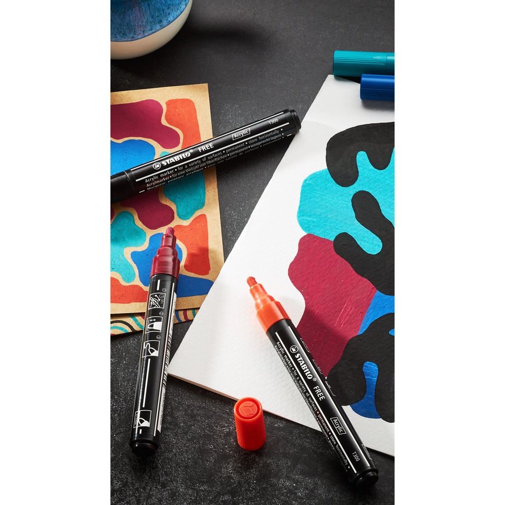 Acrylmarker STABILO  Free Acrylic T300 Urban assorti 5 stuks — afbeelding 5
