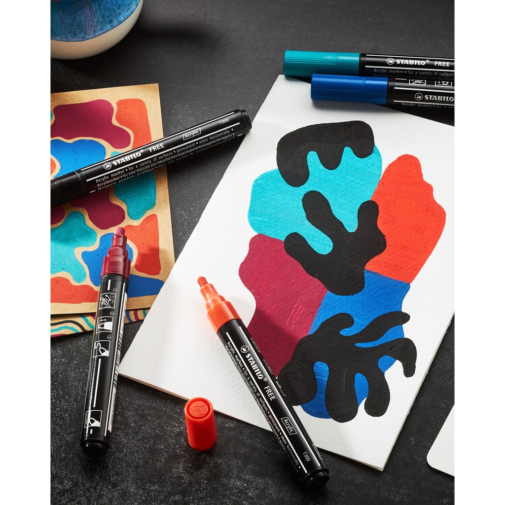 Acrylmarker STABILO  Free Acrylic T300 Urban assorti 5 stuks — afbeelding 6