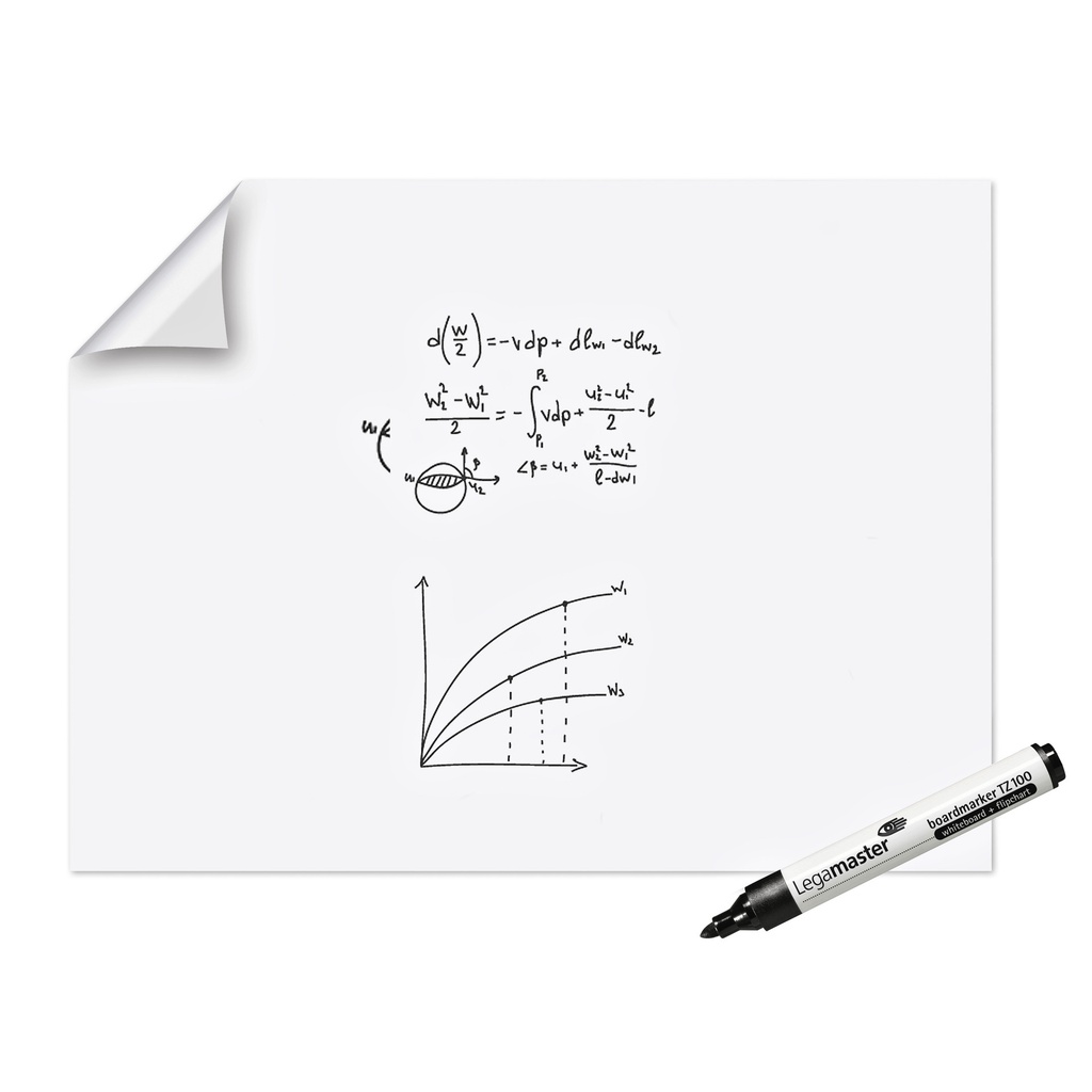 Magic-Chart Legamaster whiteboard XL 90x120cm wit 15 vel — afbeelding 3