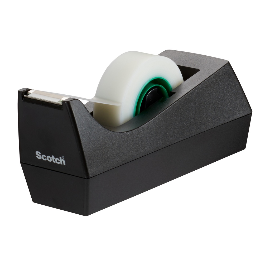 Plakbandhouder Scotch C38 recycled zwart + 3rol magic tape 900 19mmx33m — afbeelding 2