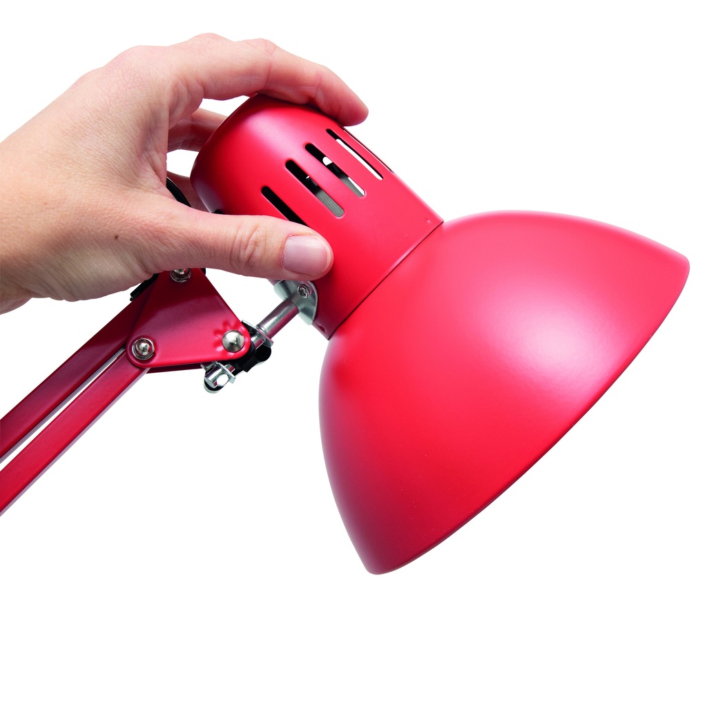 Bureaulamp MAUL Study met tafelklem incl.LED E27 lamp rood — afbeelding 2