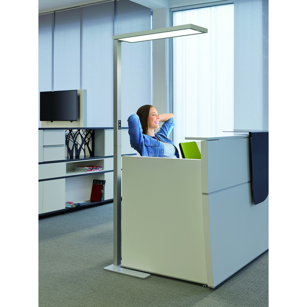 Vloerlamp MAUL Senja LED beweging- daglichtsensor dimbaar zilver — afbeelding 2