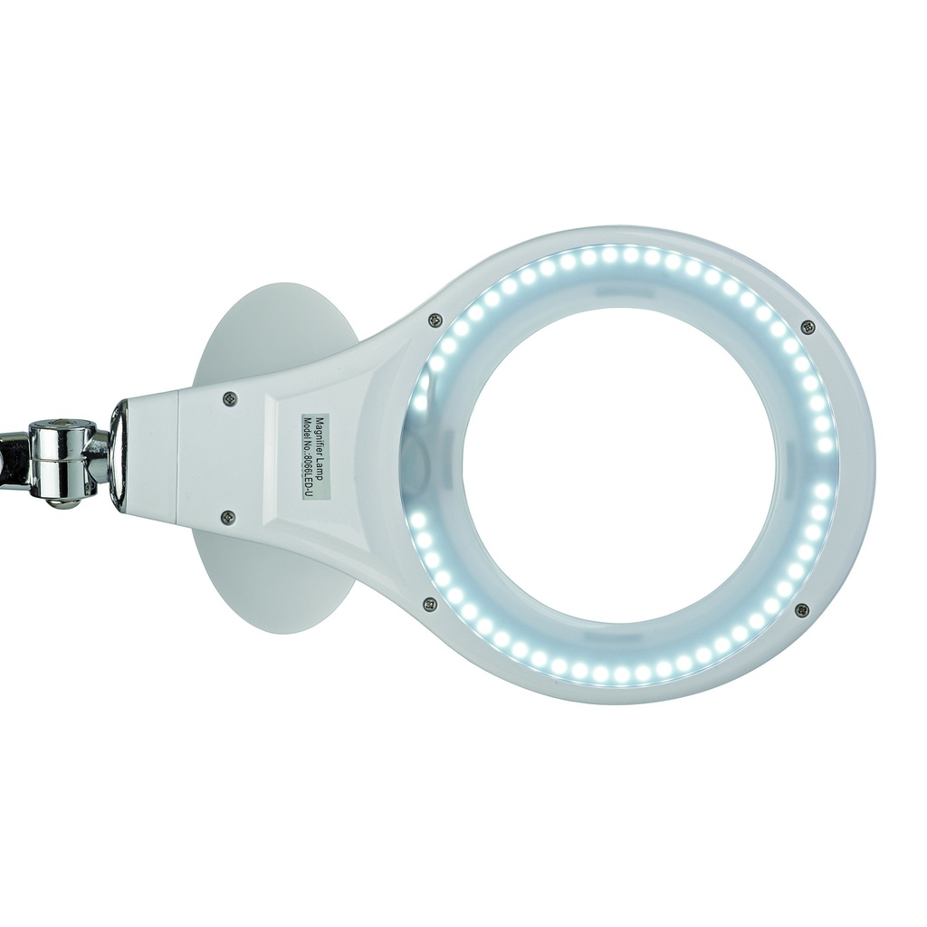 Loeplamp MAUL Makro LED met tafelklem lens 144 cm2 wit — afbeelding 2