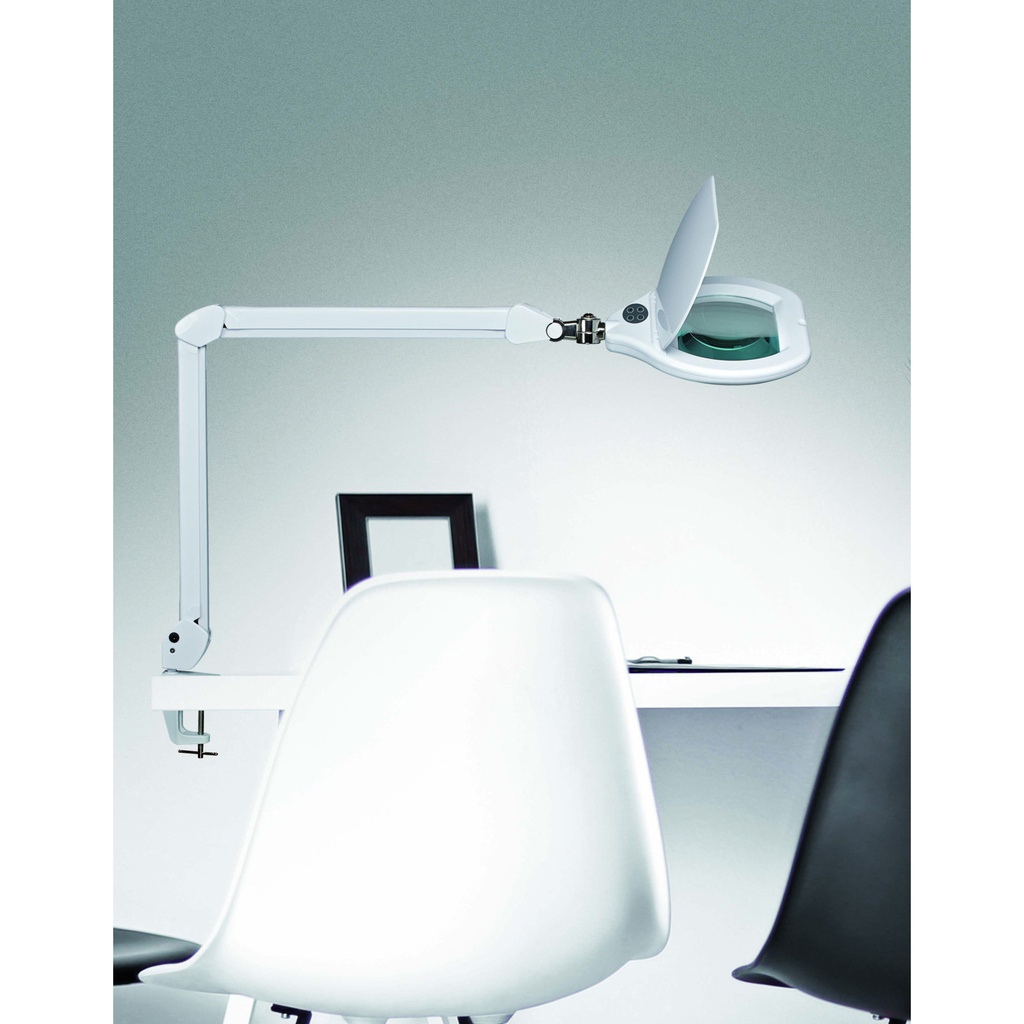 Loeplamp MAUL Crystal LED dimbaar tafelklem lens 234 cm2 wit — afbeelding 2