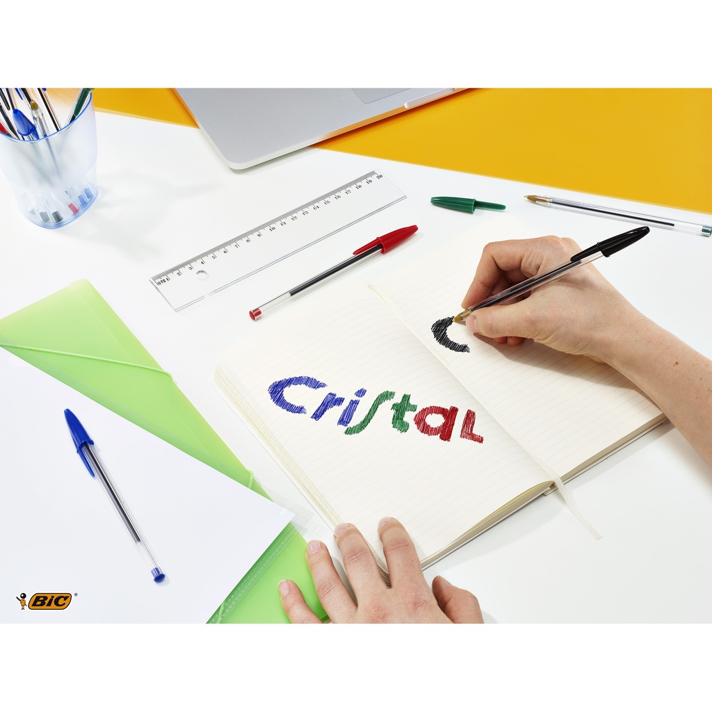 Balpen Bic Cristal medium groen — afbeelding 4