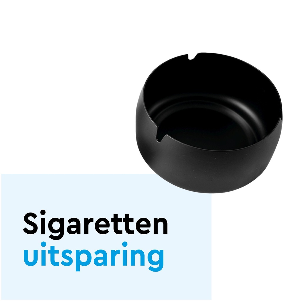 Asbak BRASQ tafelmodel 1 liter met deksel AT700 zwart — afbeelding 6