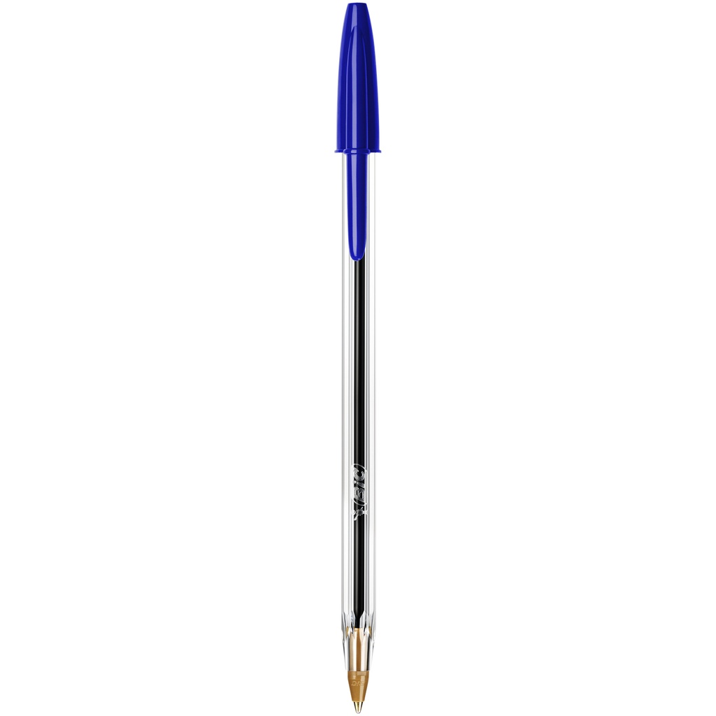Balpen Bic Cristal medium blauw in tubo verpakking — afbeelding 2