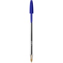 Balpen Bic Cristal medium blauw in tubo verpakking — afbeelding 2