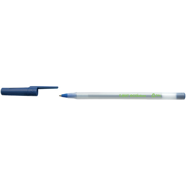 Balpen Bic Ecolutions round stic medium blauw — afbeelding 4