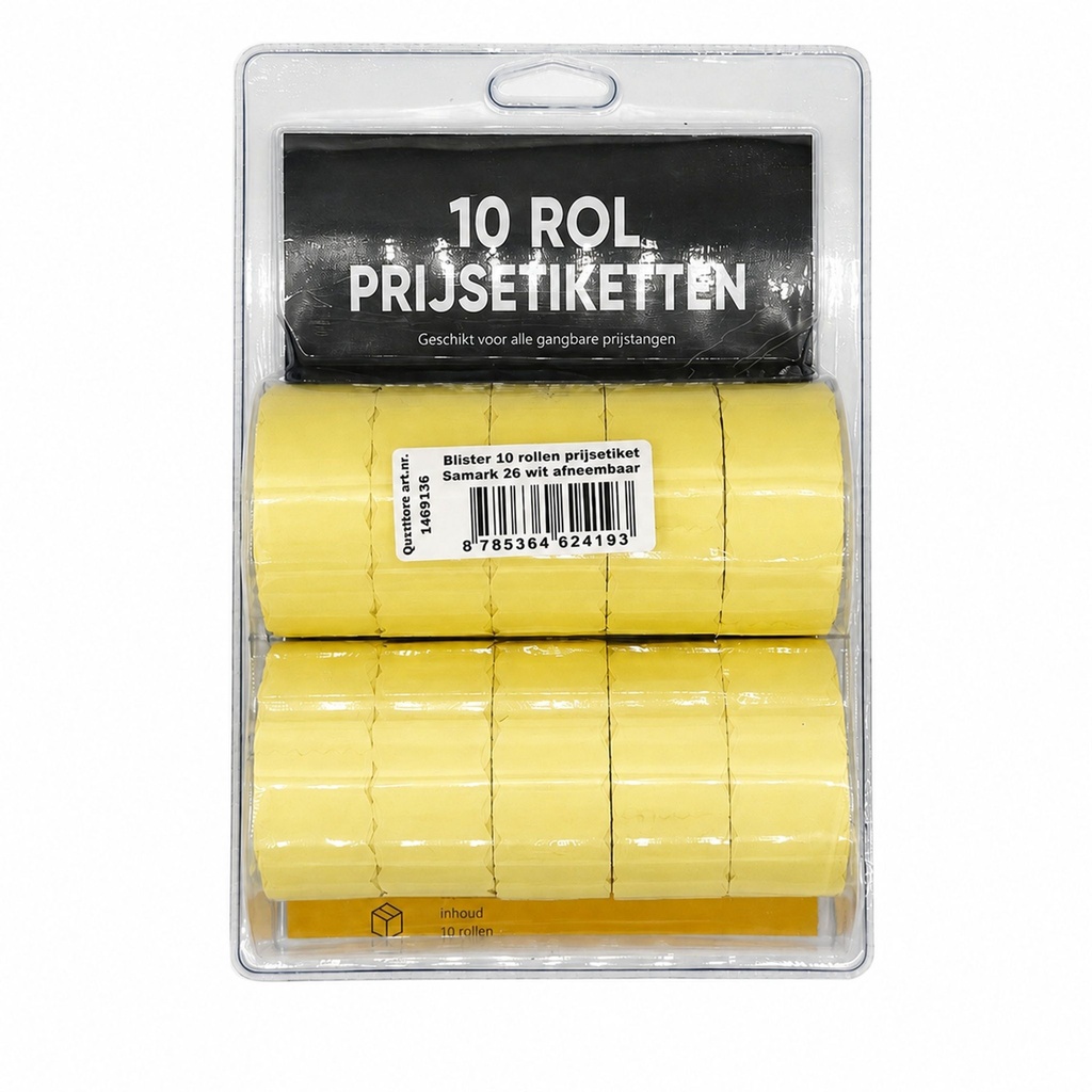 Prijsetiket 12x26mm Sato Samark afneembaar wit — afbeelding 2