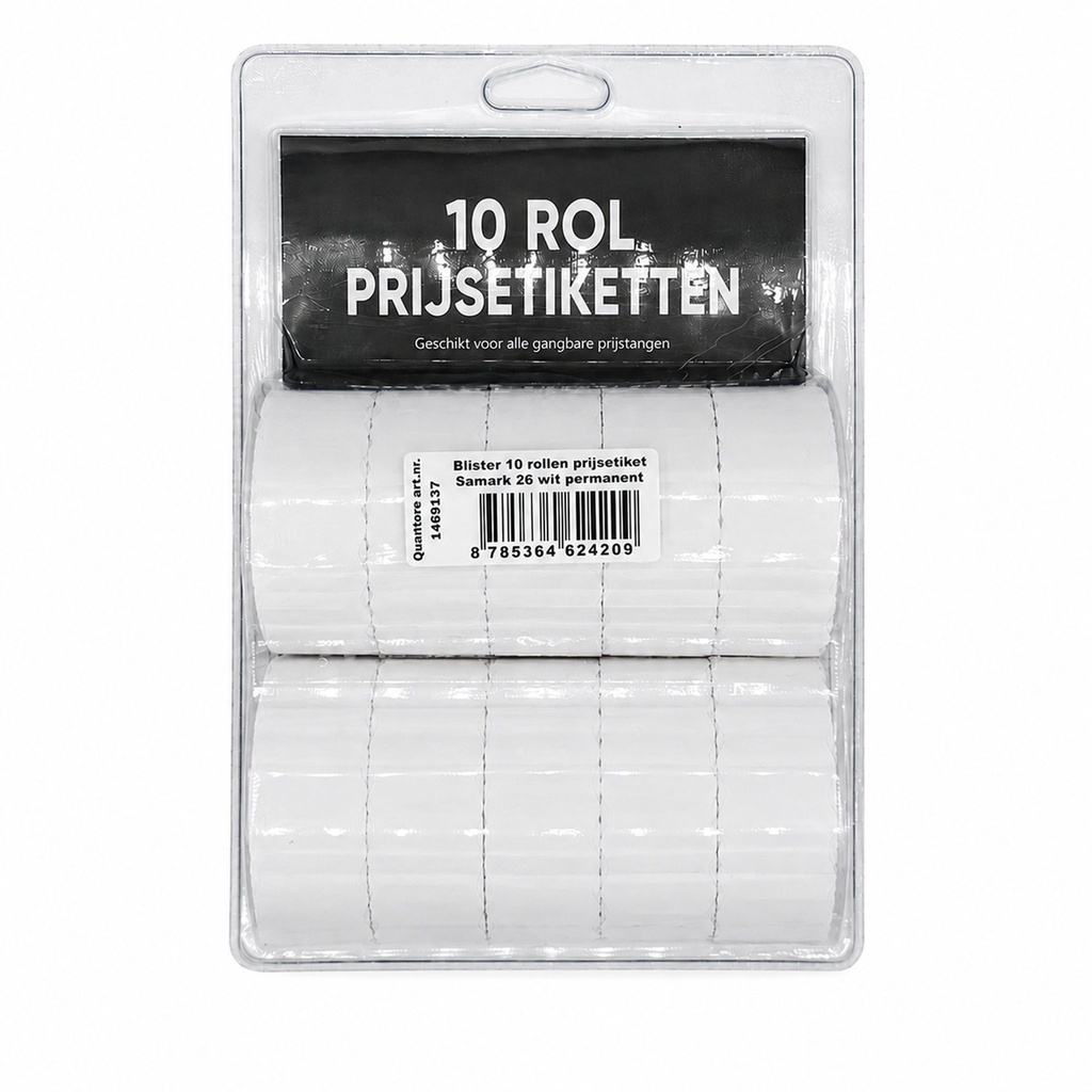 Prijsetiket 12x26mm Sato Samark permanent wit — afbeelding 2