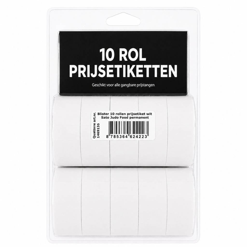 Etiket voor Sato Judo Food 26x16 mm wit permanent — afbeelding 2
