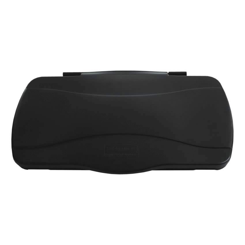Deksel Rubbermaid Slim Jim Vented gesloten met scharniersysteem zwart — afbeelding 2