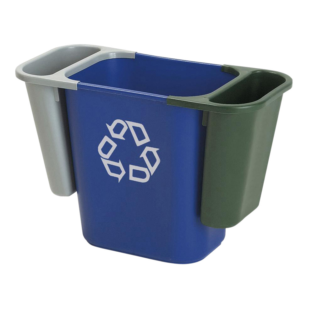 Papierbak Rubbermaid recycling medium 26L blauw — afbeelding 2