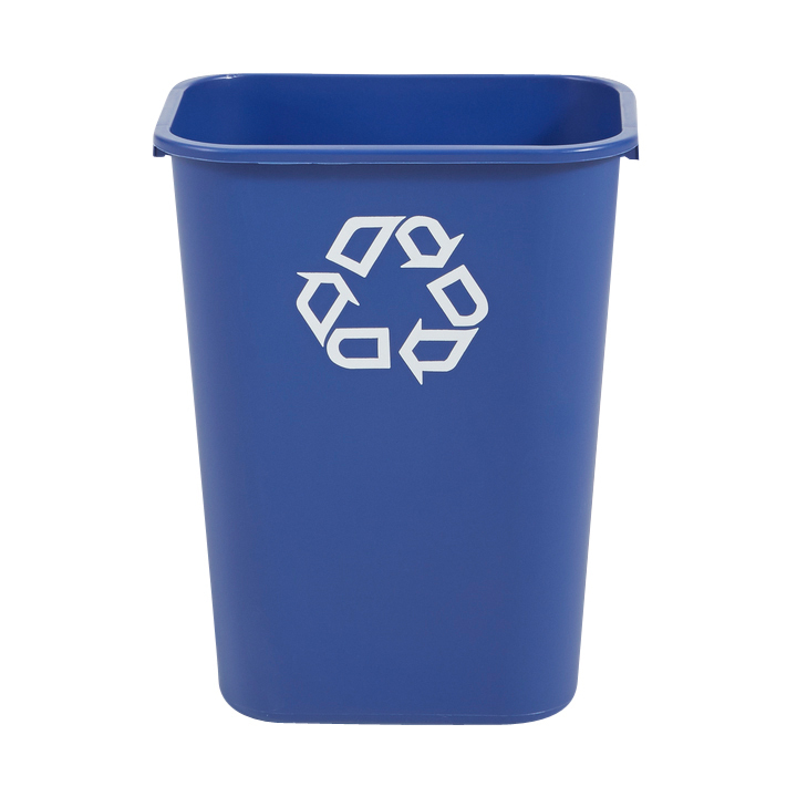 Papierbak Rubbermaid recycling groot 39L blauw — afbeelding 2