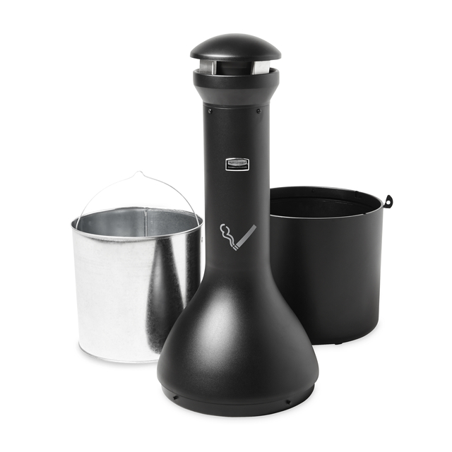 Asbak Rubbermaid Infinity Genie staand zwart — afbeelding 4