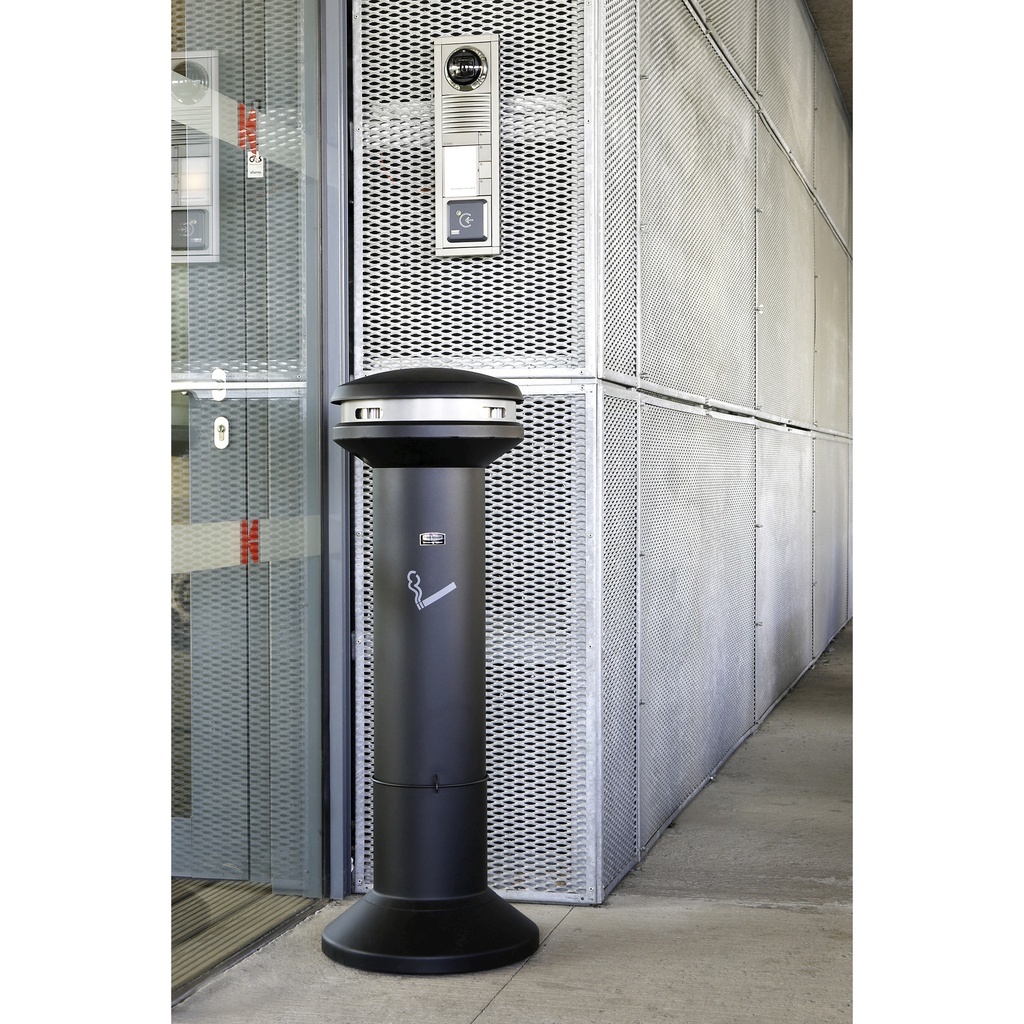 Asbak Rubbermaid Infinity XL staand zwart — afbeelding 3