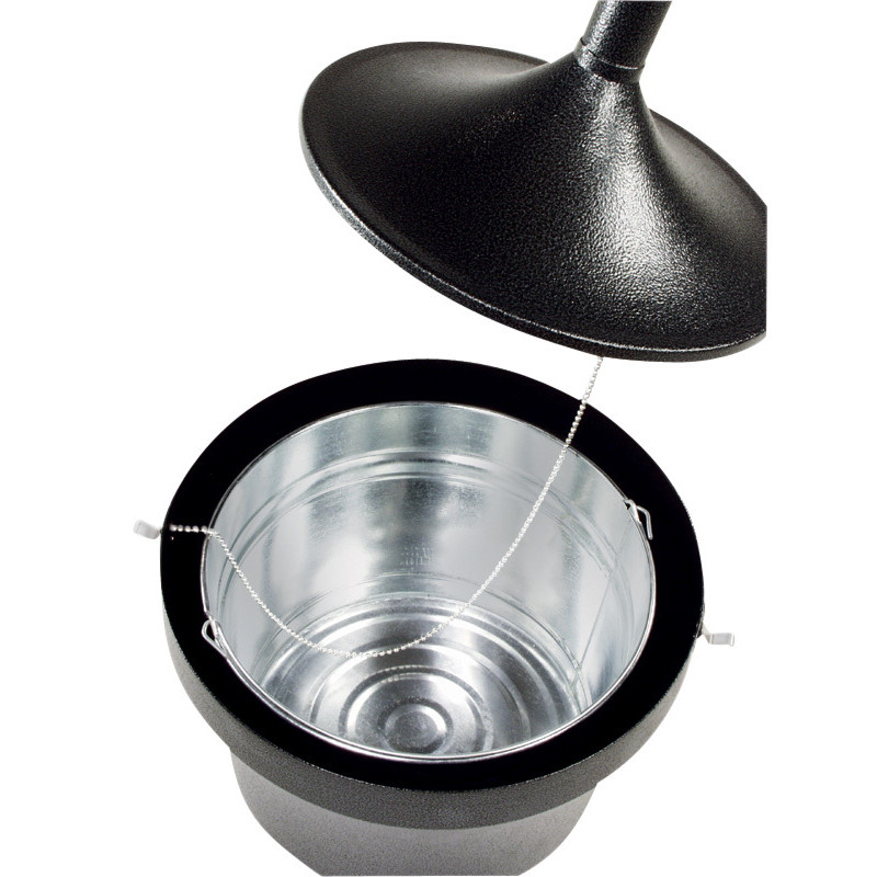 Asbak Rubbermaid Smokers' Station Aladdin vrijstaand zwart — afbeelding 3