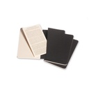 Schrift Moleskine 90x140mm blanco 240 pagina's 70gr zwart set à 3 stuks — afbeelding 4