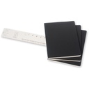 Schrift Moleskine 190x250mm blanco 240 pagina's 70gr zwart set à 3 stuks — afbeelding 5