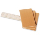 Schrift Moleskine 130x210mm blanco 160 pagina's 70gr kraft set à 3 stuks — afbeelding 5
