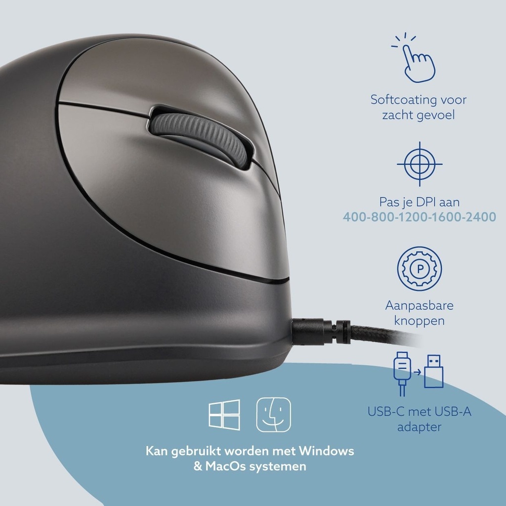 Ergonomisch muis R-Go HE Break Draad Rechts S — afbeelding 5