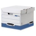 Archiefdoos Bankers Box System flip top kubus wit blauw — afbeelding 2