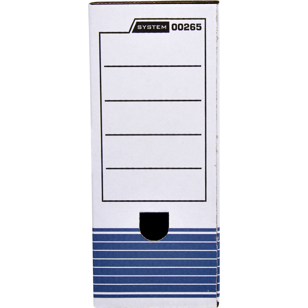 Archiefdoos Bankers Box System A4 100mm wit blauw — afbeelding 2