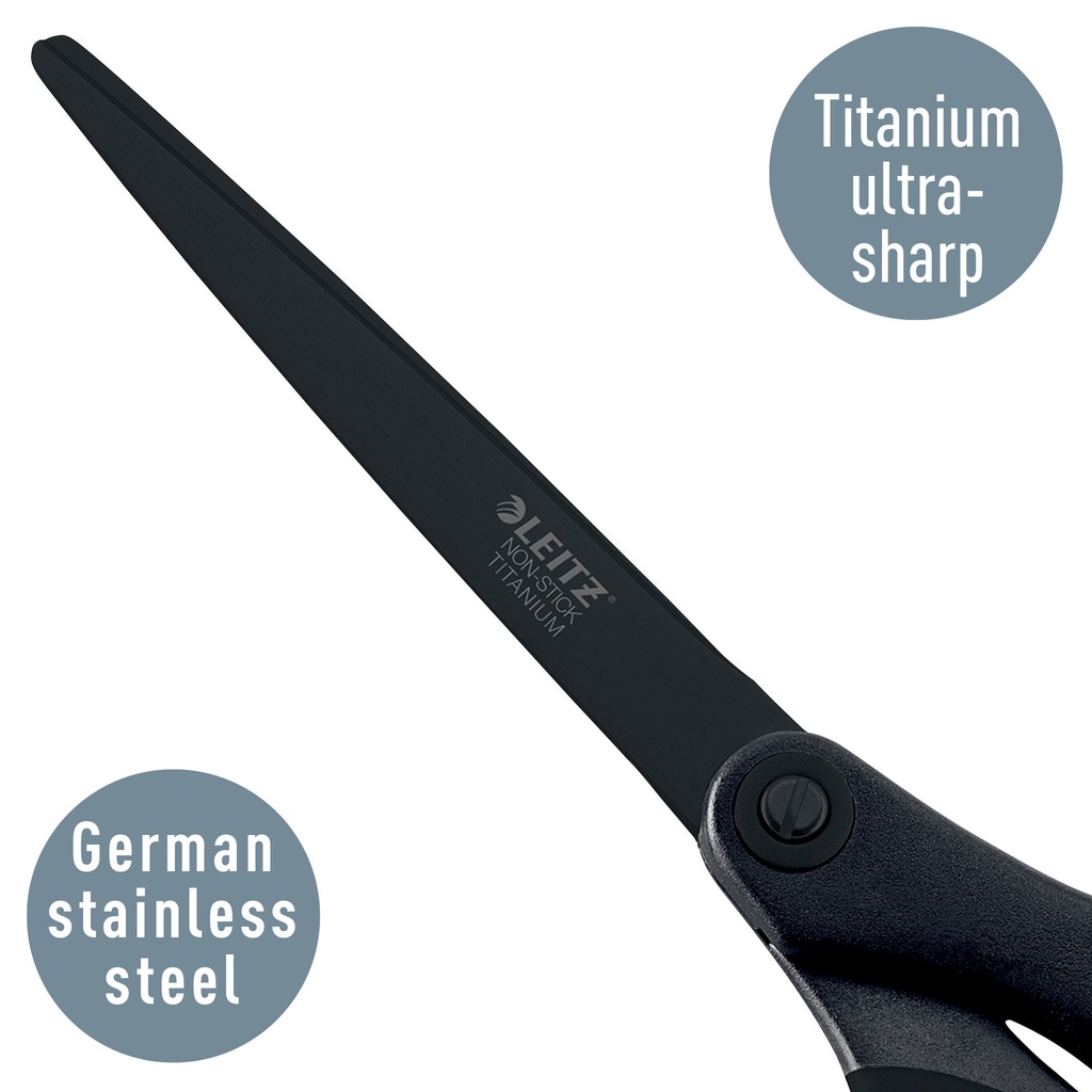 Schaar Leitz kleefvrij 180mm titanium zwart — afbeelding 4