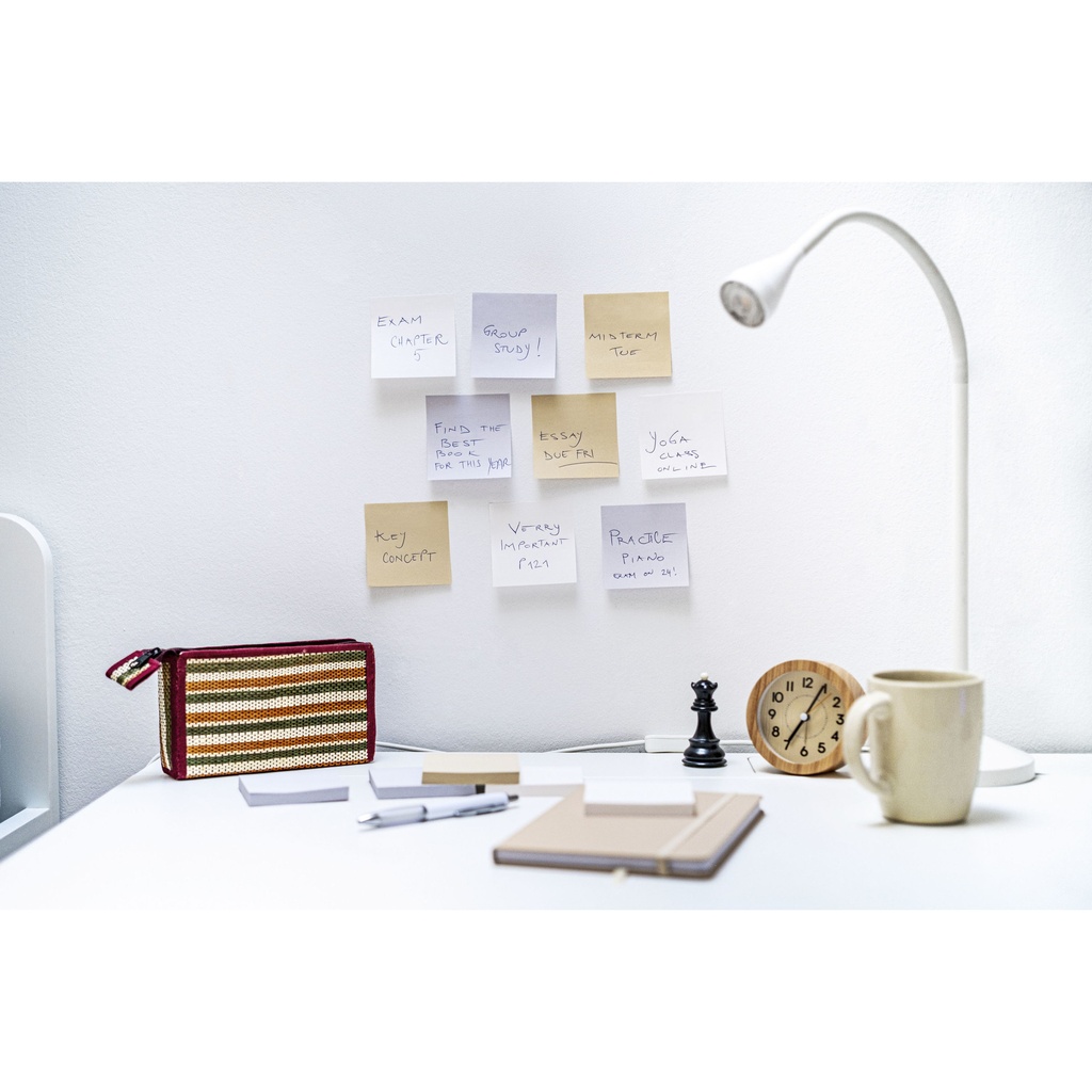 Memoblok Post-it 2014 Super Sticky 76x76mm kubus Neutrality 355 vel — afbeelding 4