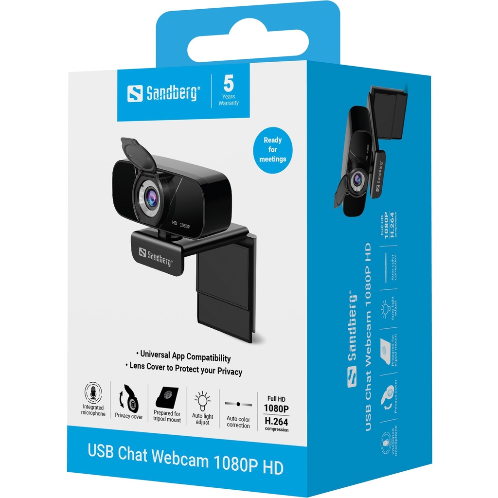 Sandberg USB Chat Webcam 1080P HD – productfoto