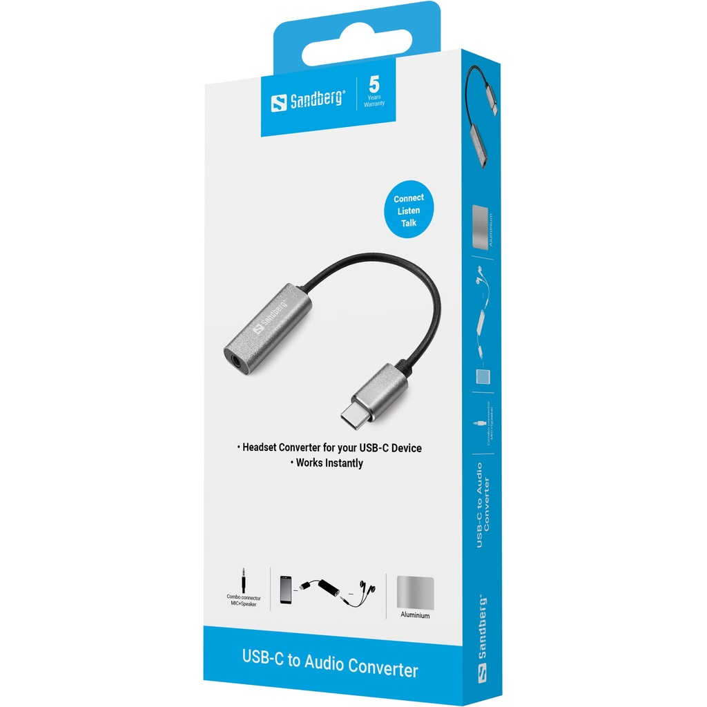 Sandberg USB-C Audio Adapter – productfoto
