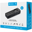 Sandberg USB 3.2 Cloner and Dock for M2 + NVMe + SATA – productfoto