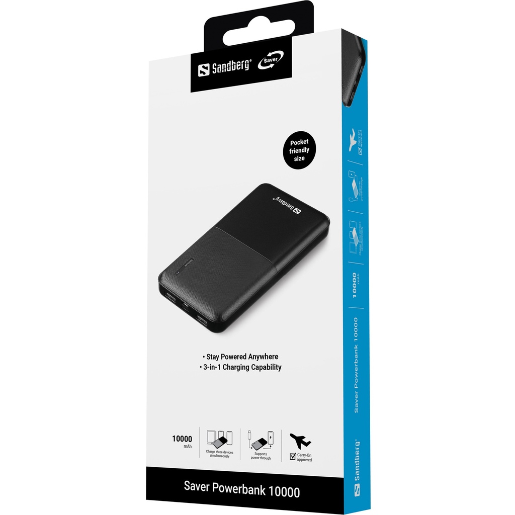 Sandberg Saver Powerbank 10000 – productfoto