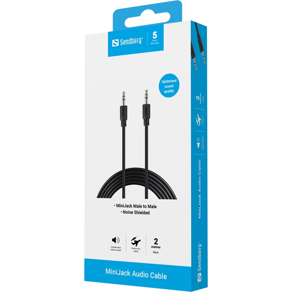 Sandberg MiniJack Cable M-M  2 m – productfoto