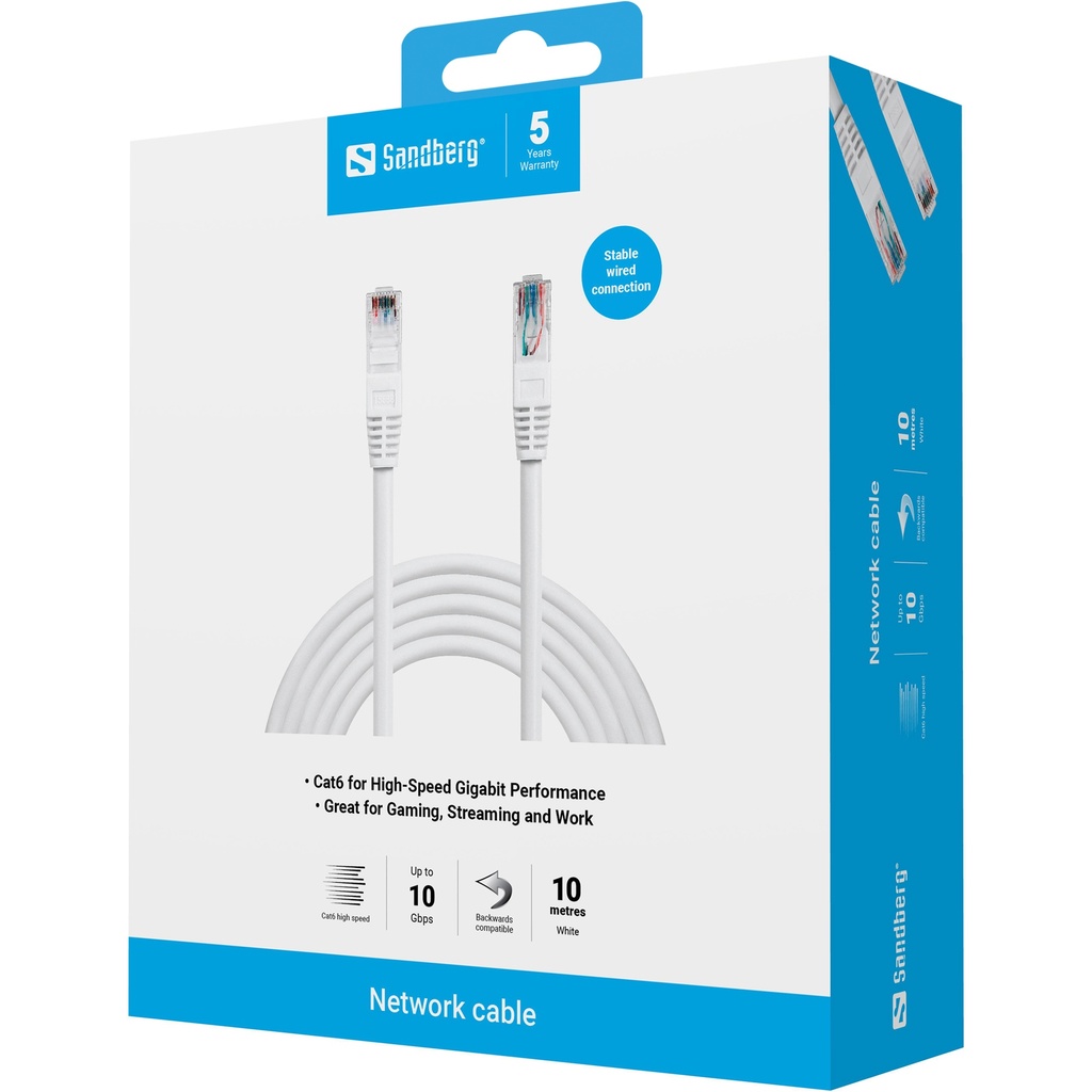 Sandberg Network Cable UTP Cat6 10 m – productfoto