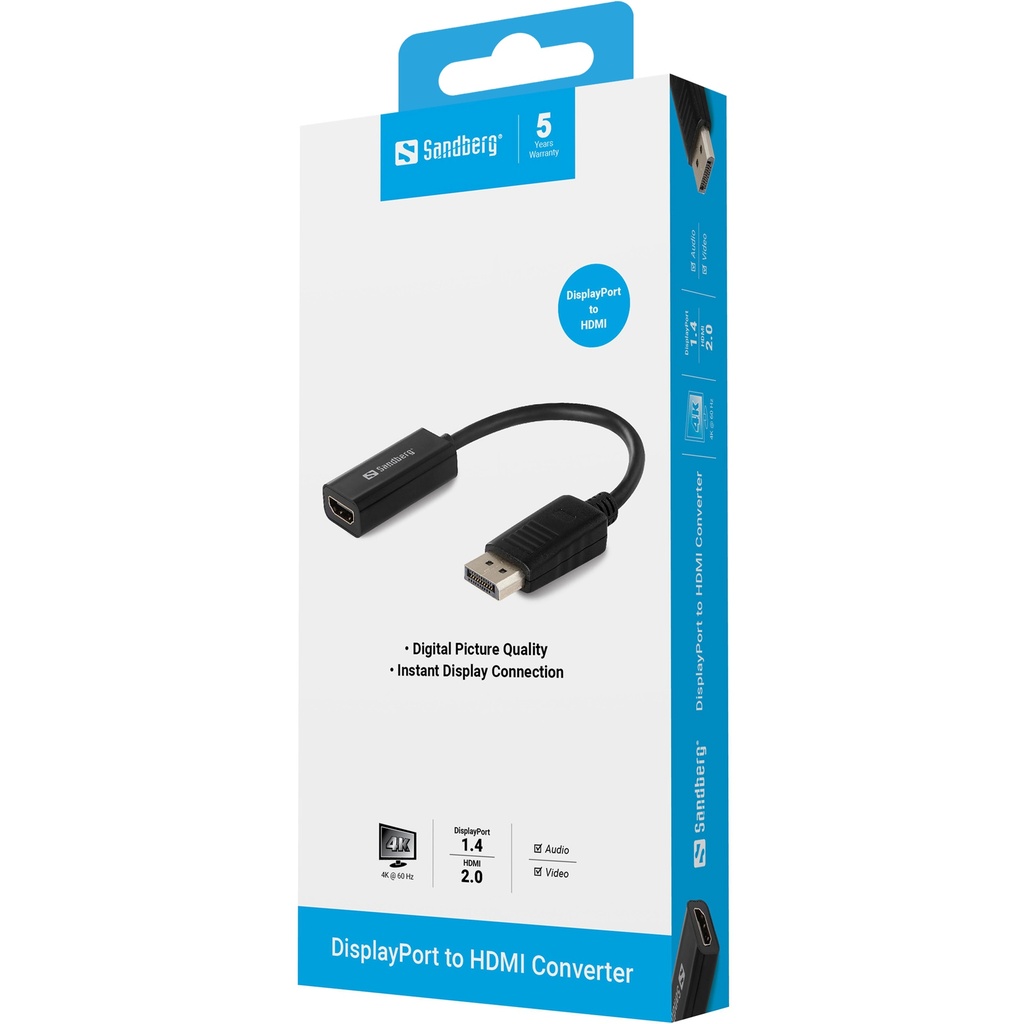 Sandberg Adapter DisplayPort>HDMI – productfoto