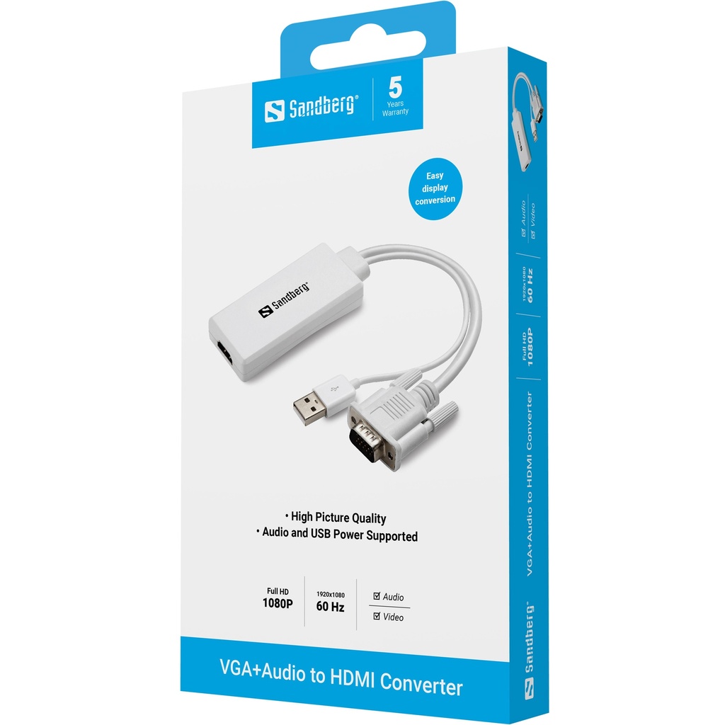 Sandberg VGA+Audio to HDMI Converter – productfoto
