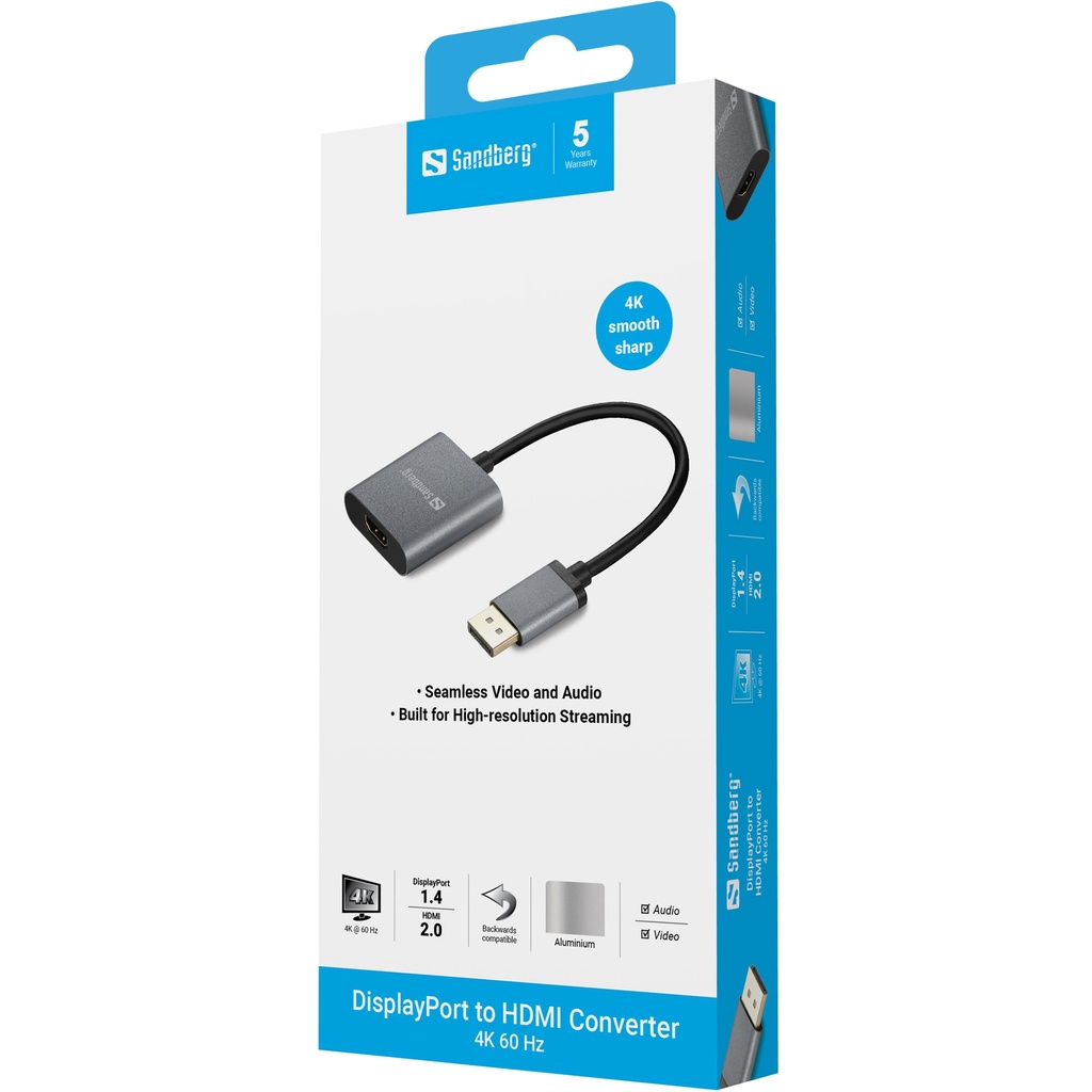 Sandberg DisplayPort 1.4 to HDMI 2.0 4K Adapter – productfoto