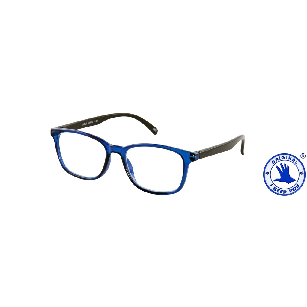 Leesbril I Need You +3.00 dpt Lucky blauw-zwart — afbeelding 2