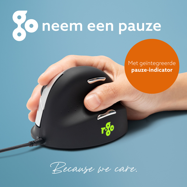 Muis R-Go Ergonomisch HE Break Draad Rechts M — afbeelding 3