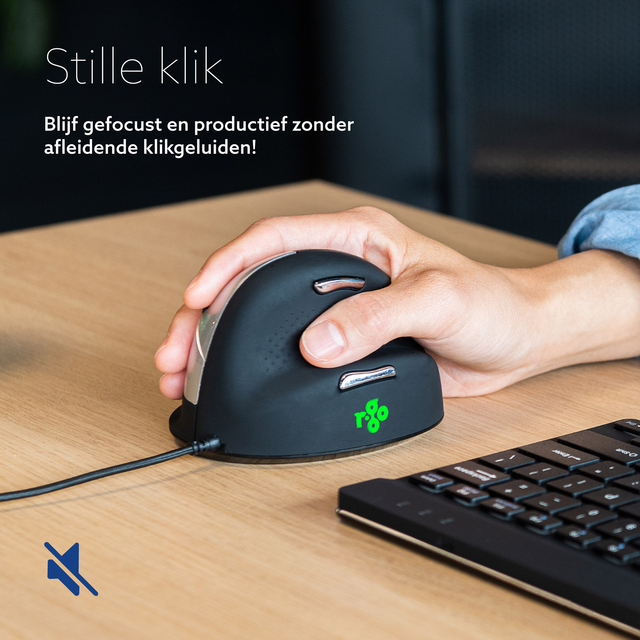 Muis R-Go Ergonomisch HE Break Draad Rechts M — afbeelding 4