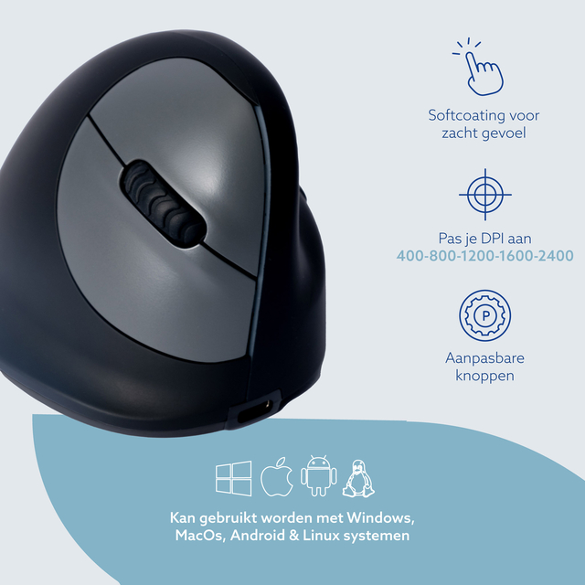 Muis R-Go Ergonomisch HE Break Wireless Rechts M — afbeelding 5