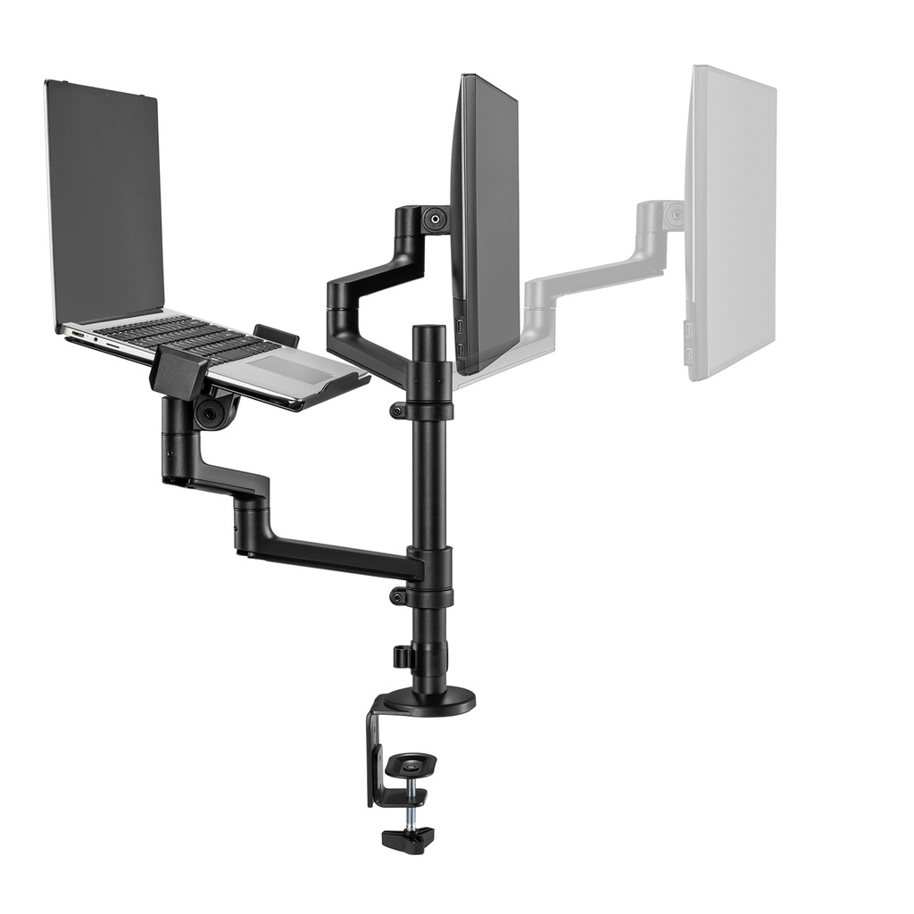 Monitorarm met laptophouder Neomounts NEXT Lite single 17-27" zwart — afbeelding 3