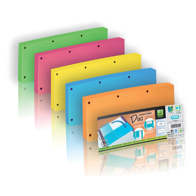 Scheidingsstrook Oxford duo 240x105mm roze 60 stuks — afbeelding 4