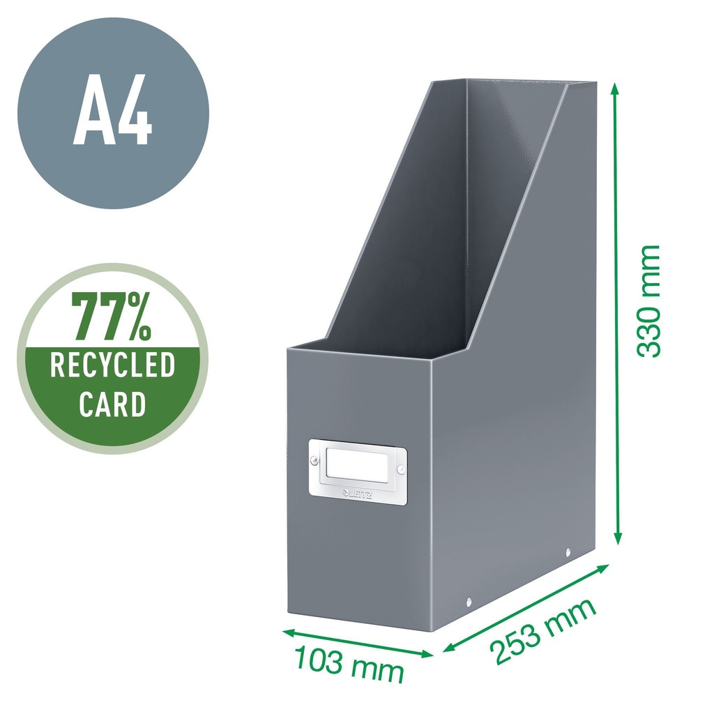 Tijdschriftencassette Leitz WOW click & store gerecycled karton wit — afbeelding 3