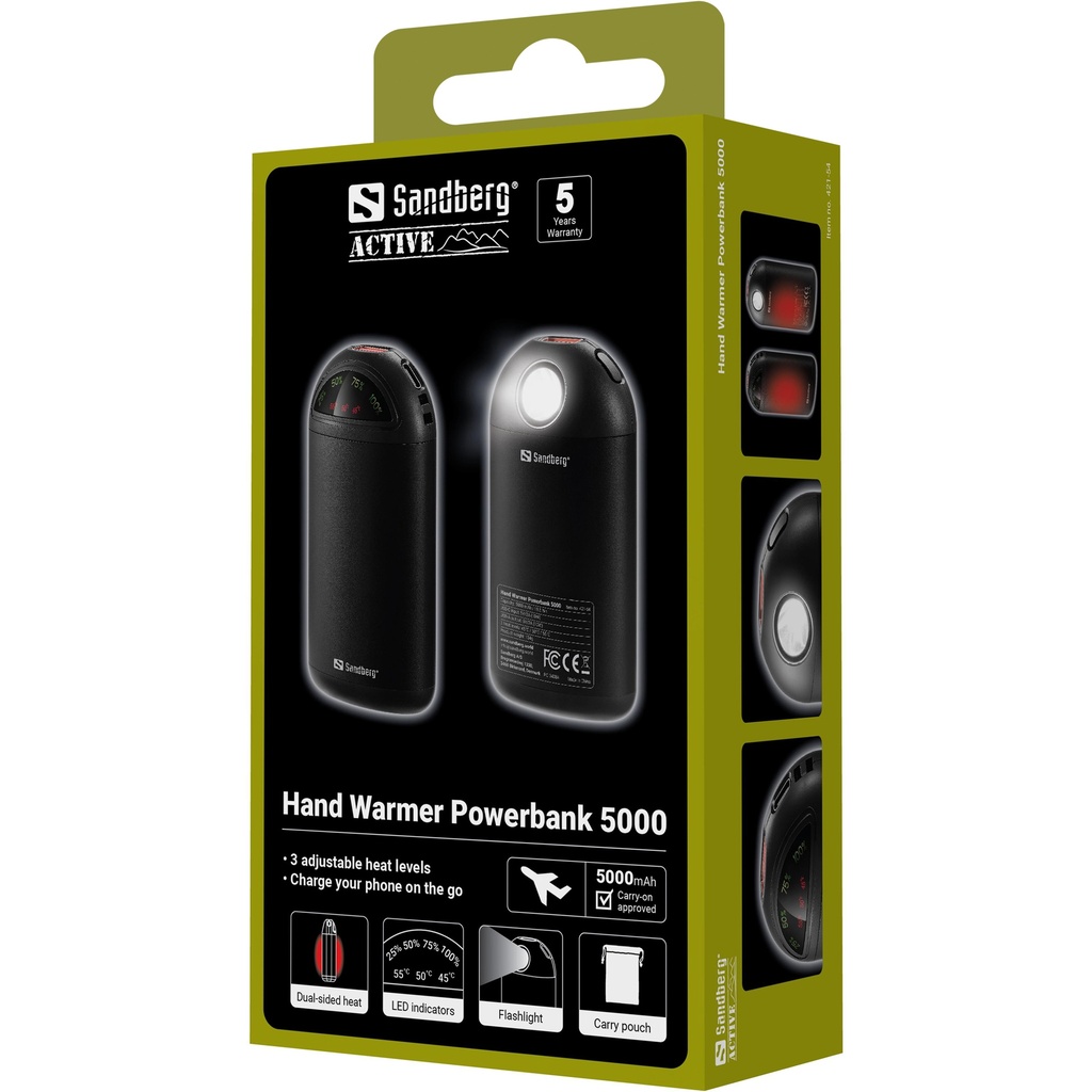 Sandberg Hand Warmer Powerbank 5000 – productfoto